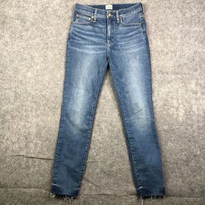J. CREW Jeans Saybrook Wash 10" Highest-Rise Toothpick Jean Raw Hem AV699 27